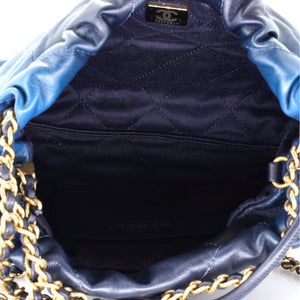 Chanel 22 Chain Hobo Quilted Shaded Calfskin Mini - view 5