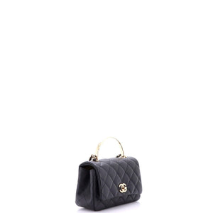 Chanel Coco Crush Top Handle Bag Quilted Caviar Mini - view 2