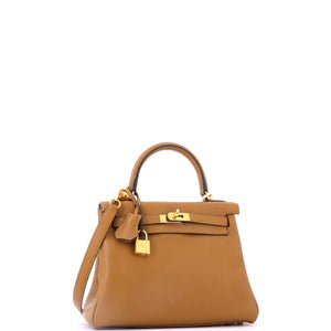 Hermes Kelly Handbag Bronze Dore Swift with Gold Hardware 25 - view 3
