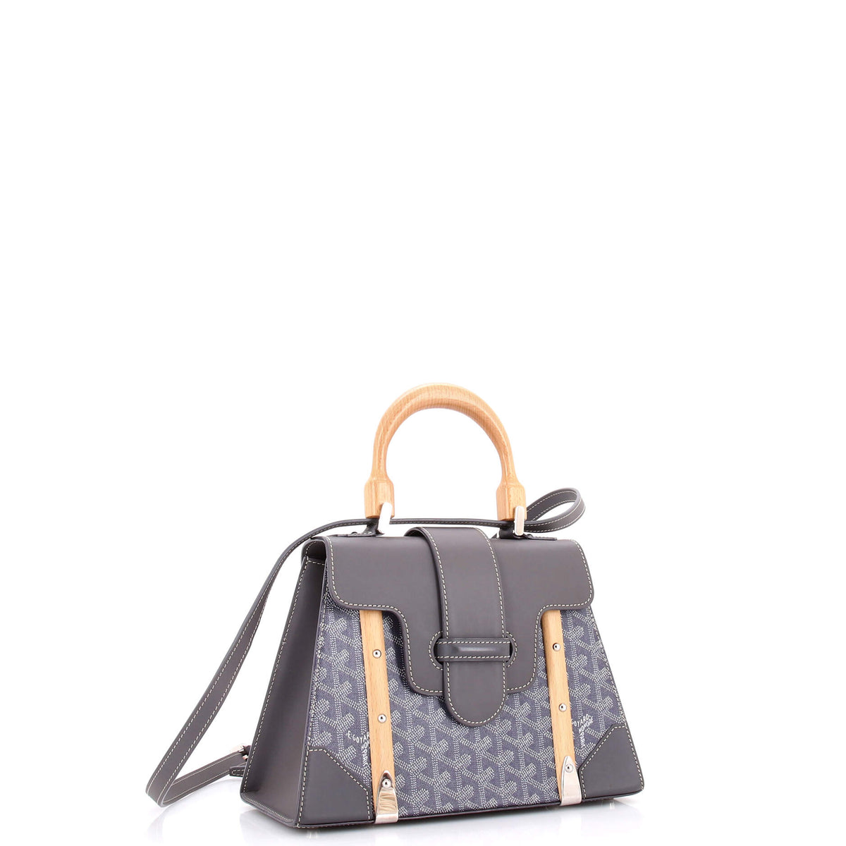 Saigon Top Handle Bag Coated Canvas with Leather PM