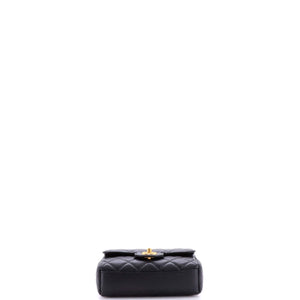 Chanel Coco First Flap Bag Quilted Caviar Nano - view 4