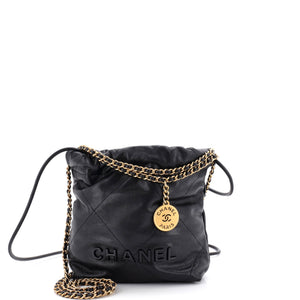 Chanel 22 Chain Hobo Quilted Caviar Mini - view 1