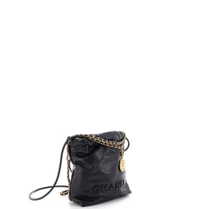 Chanel 22 Chain Hobo Quilted Caviar Mini - view 2