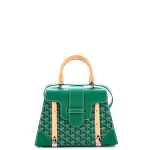 Goyard Saigon Top Handle Bag Coated Canvas with Leather PM - view 1
