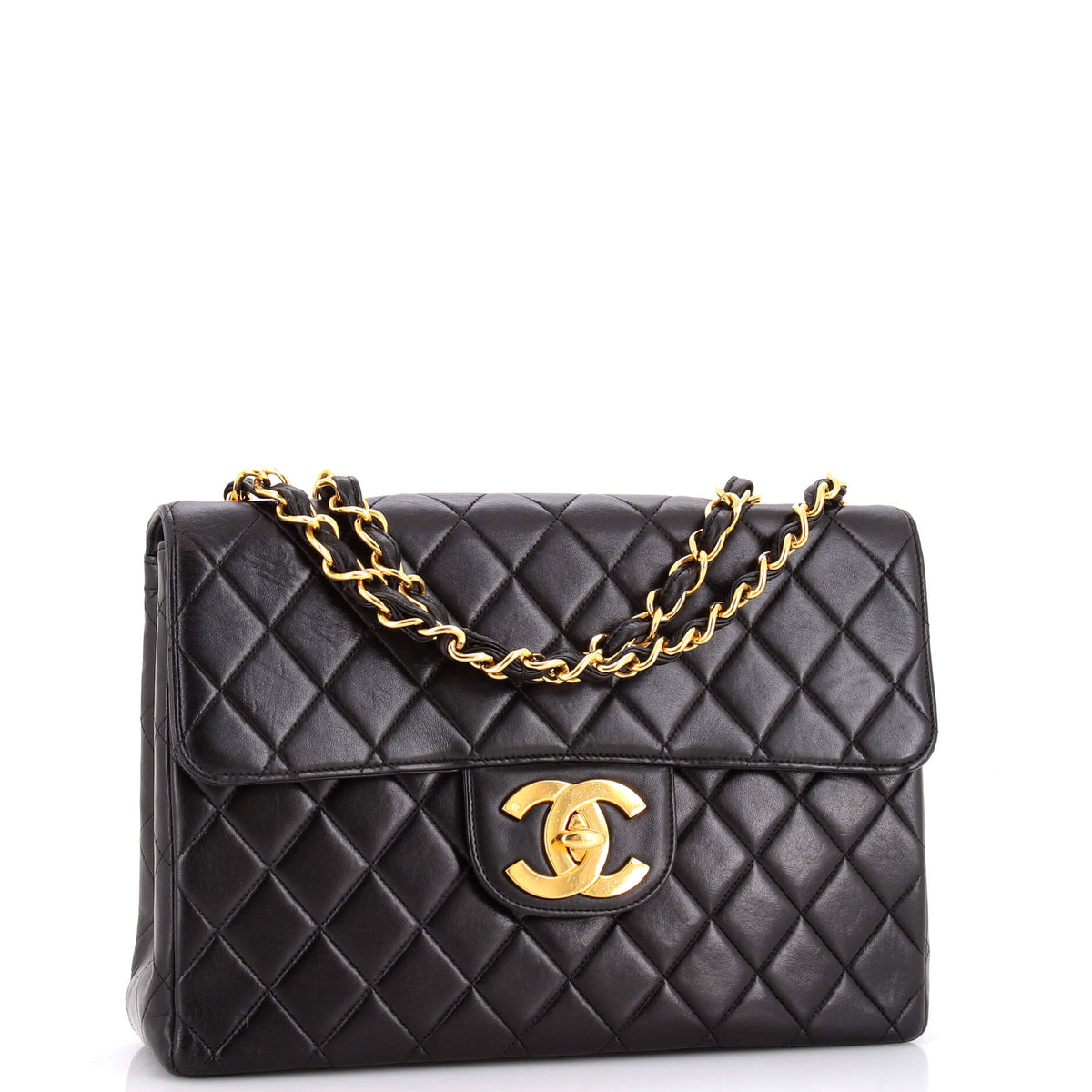 Vintage Classic Single Flap Bag Quilted Lambskin Jumbo