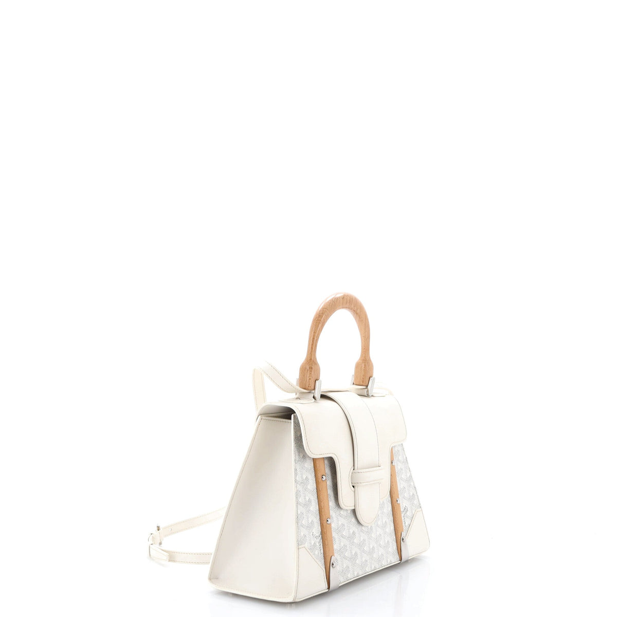 Saigon Top Handle Bag Coated Canvas with Leather PM
