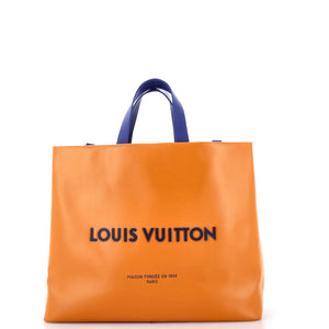 Louis Vuitton Shopper Tote Leather MM - view 3