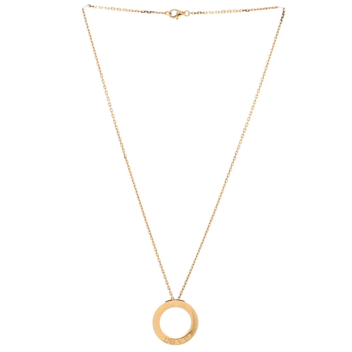 Cartier 3 Diamonds Love Pendant Necklace 18K Yellow Gold and Diamonds – view 3