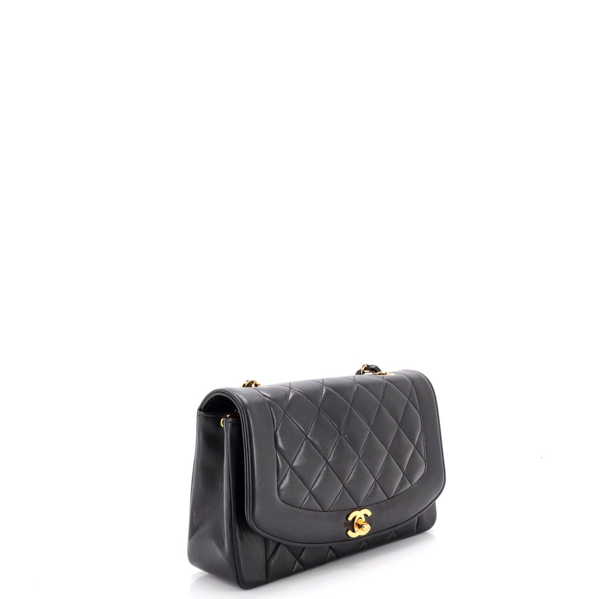 Vintage Diana Flap Bag Quilted Lambskin Medium