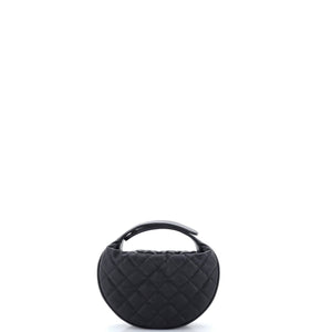 Chanel Double Chain Bow Hobo Pouch Quilted Caviar Mini - view 3