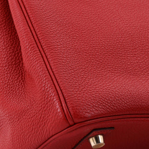Hermes Birkin Handbag Rouge Garance Togo with Gold Hardware 30 - view 6