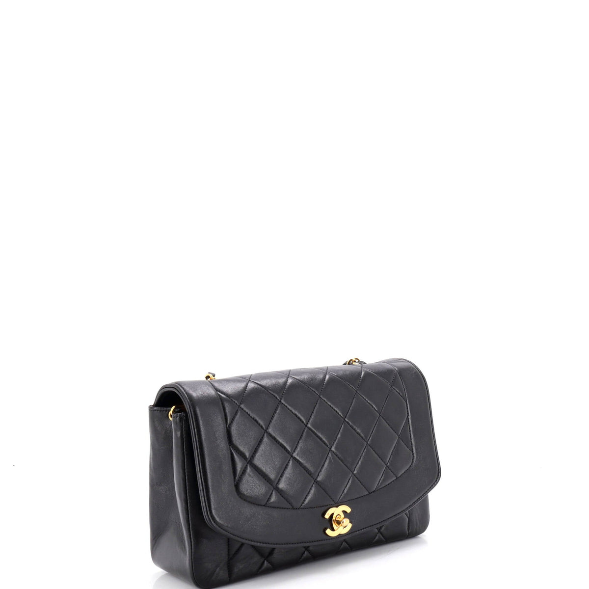 Vintage Diana Flap Bag Quilted Lambskin Medium