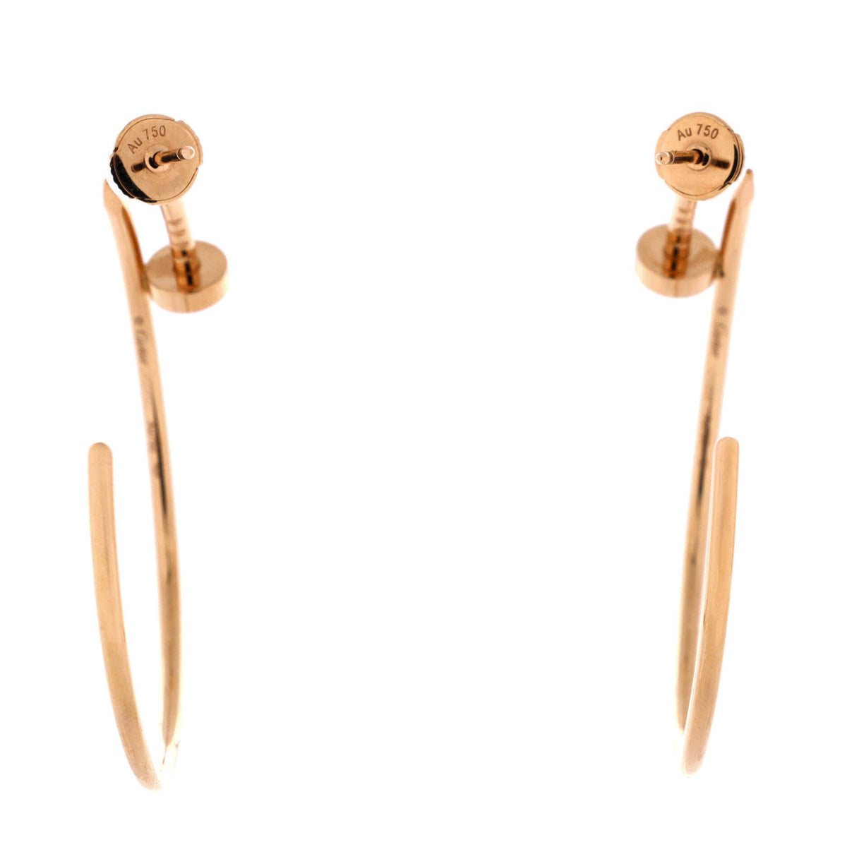 Cartier Juste un Clou Hoop Earrings 18K Rose Gold XL – view 3