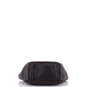 Chanel CC Button Chain Tote Quilted Shiny Lambskin Small - view 4