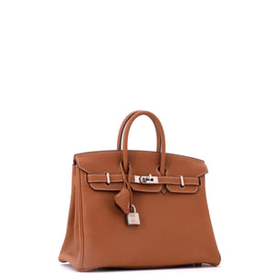 Hermes Birkin Handbag Gold Togo with Palladium Hardware 25 - view 3
