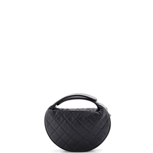 Chanel Double Chain Bow Hobo Pouch Quilted Caviar Mini - view 3