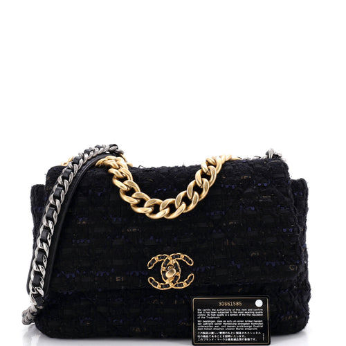 Chanel 19 Flap Bag Quilted Tweed and Ribbon Large – view 2