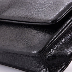 Chanel CC Medallion Maxi Chain Clutch Grained Calfskin East West - view 6