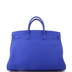 Hermes Birkin Handbag Bleu Royal Togo with Palladium Hardware 40 - view 3