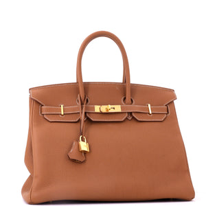 Hermes Birkin Handbag Gold Togo with Gold Hardware 35 - view 2