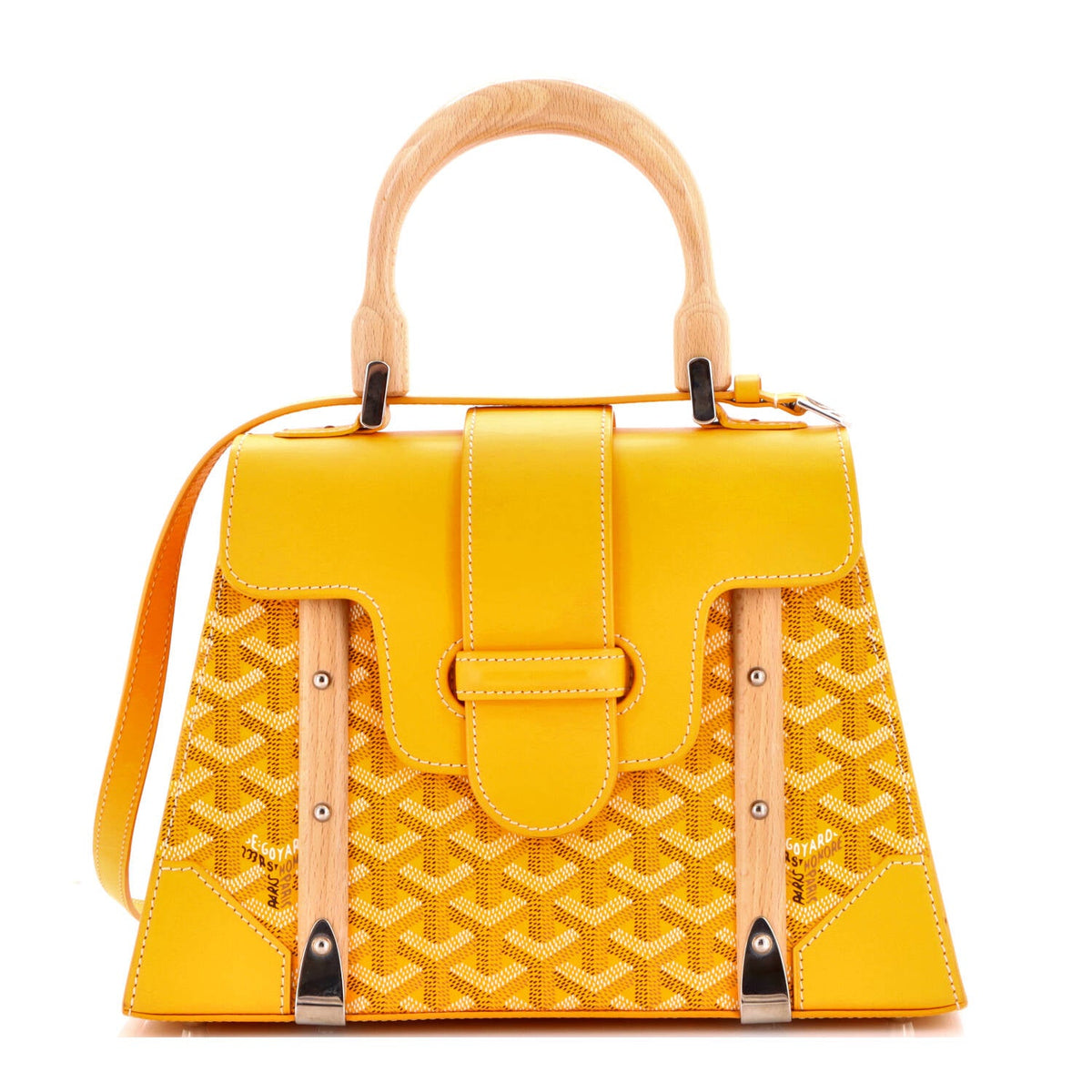 Saigon Top Handle Bag Coated Canvas with Leather PM