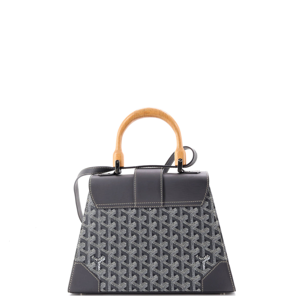 Saigon Top Handle Bag Coated Canvas with Leather PM