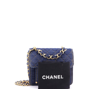 Chanel Double You CC Flap Bag Quilted Denim Medium - view 2