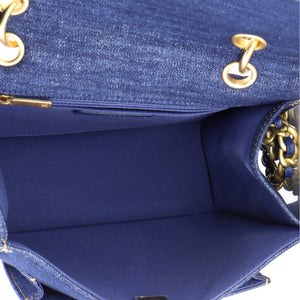 Chanel Double You CC Flap Bag Quilted Denim Medium - view 6
