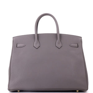 Hermes Birkin Handbag Gris Meyer Togo with Gold Hardware 35 - view 4