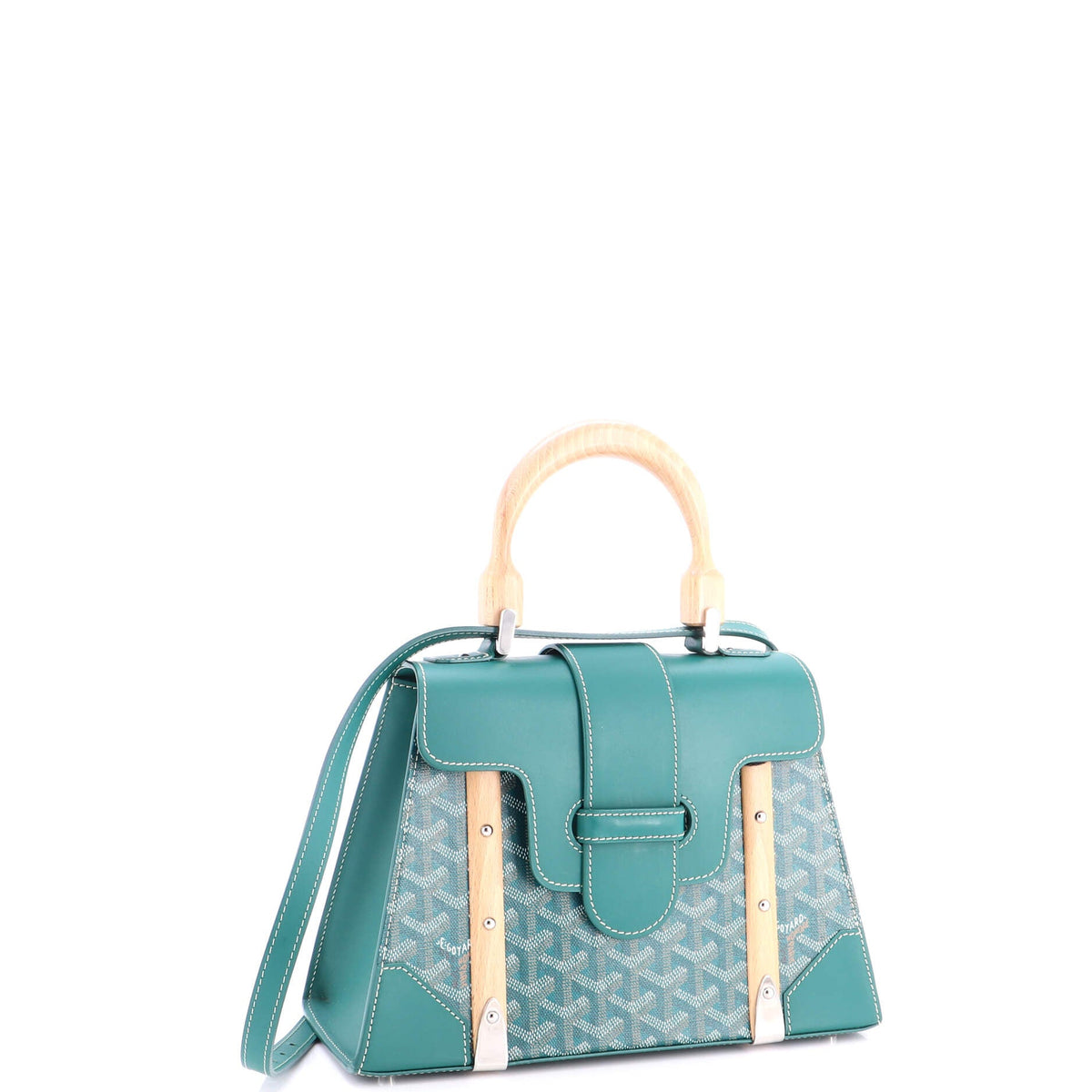 Saigon Top Handle Bag Coated Canvas with Leather PM