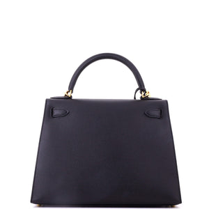 Hermes Kelly Handbag Noir Epsom with Gold Hardware 28 - view 4
