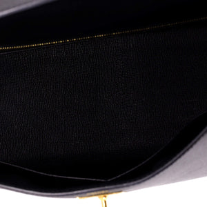 Hermes Kelly Handbag Noir Epsom with Gold Hardware 28 - view 6