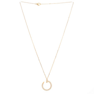 Cartier Juste un Clou Pendant Necklace 18K Yellow Gold and Pave Diamonds - view 3