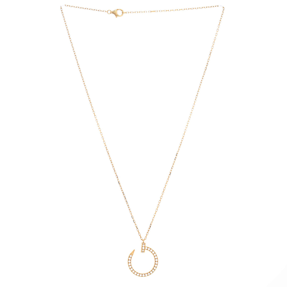 Cartier Juste un Clou Pendant Necklace 18K Yellow Gold and Pave Diamonds – view 3