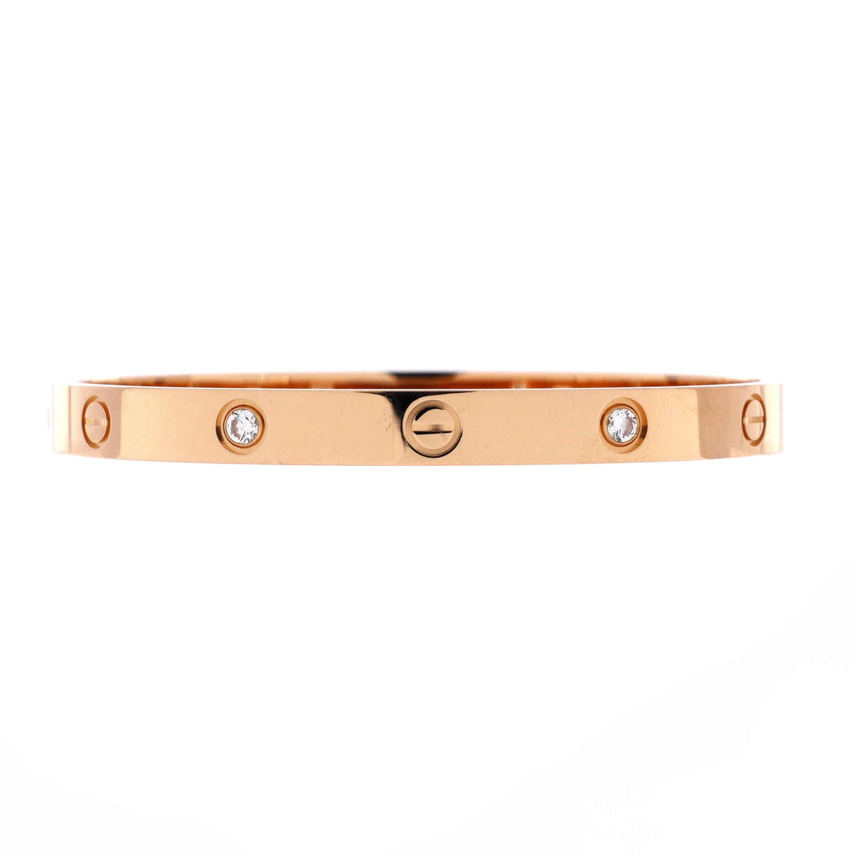 Cartier Love 4 Diamond Bracelet 18K Rose Gold with Diamonds 19