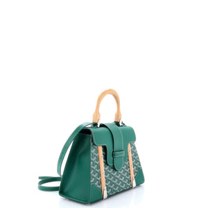 Goyard Saigon Top Handle Bag Coated Canvas with Leather PM - view 2