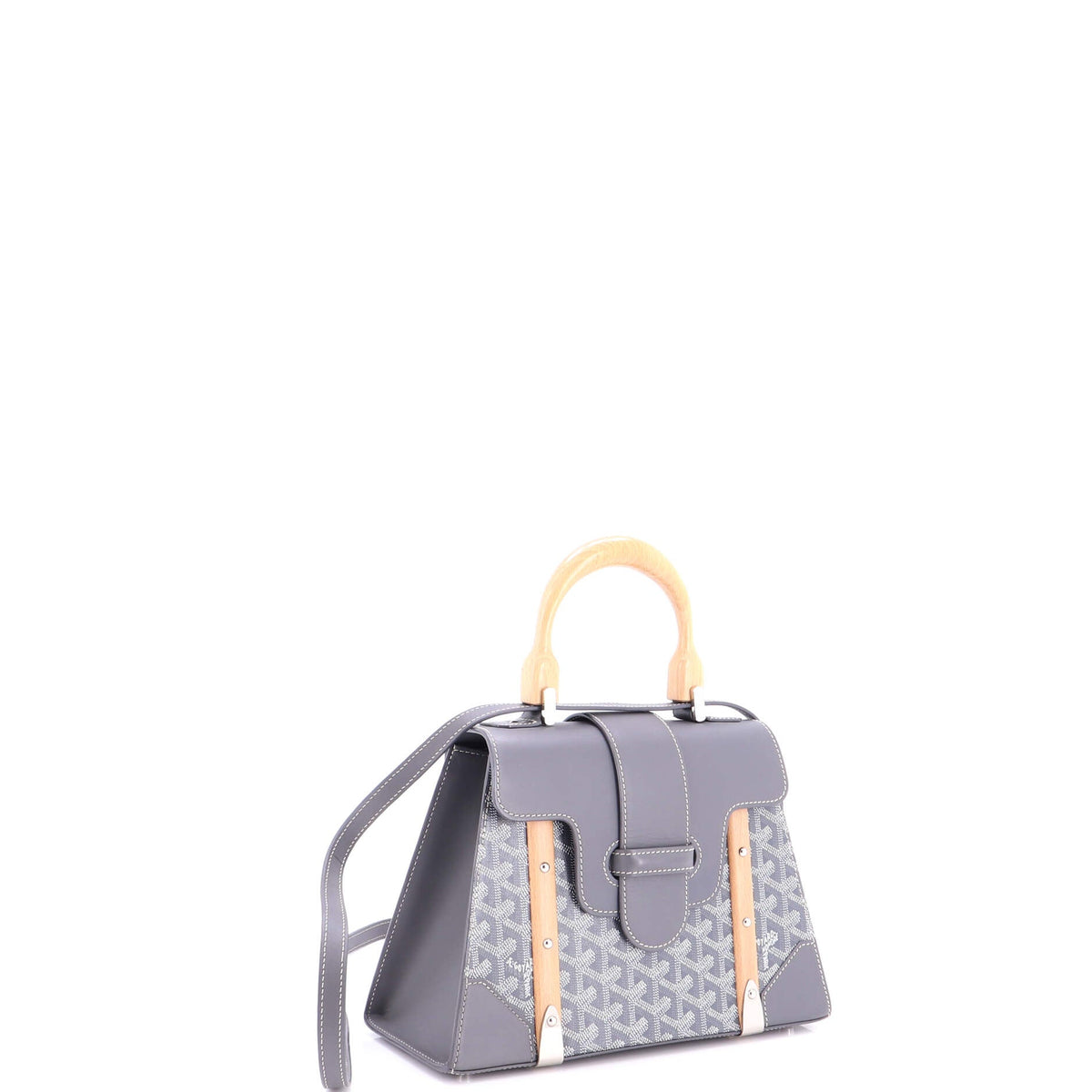 Saigon Top Handle Bag Coated Canvas with Leather PM