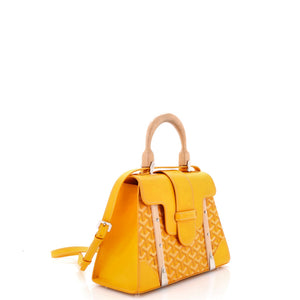 Goyard Saigon Top Handle Bag Coated Canvas with Leather PM - view 2