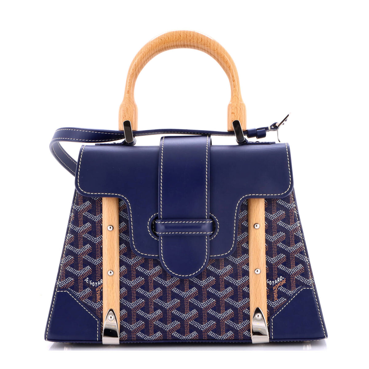 Saigon Top Handle Bag Coated Canvas with Leather PM