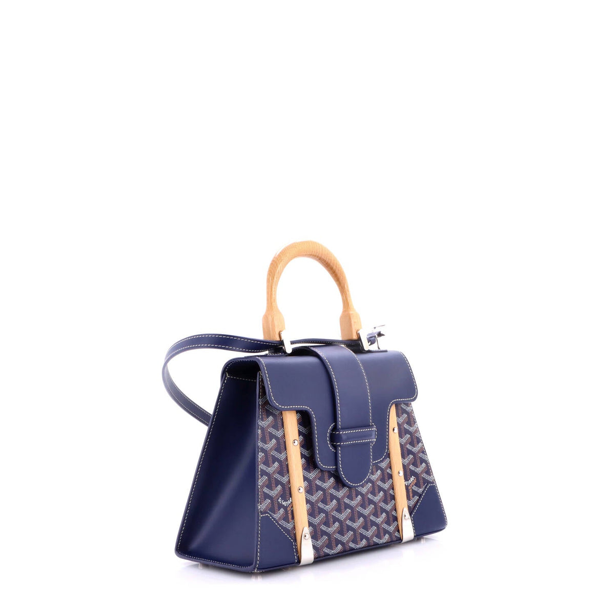 Saigon Top Handle Bag Coated Canvas with Leather PM