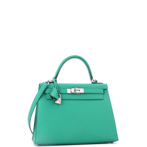 Hermes Kelly Handbag Menthe Epsom with Palladium Hardware 28 - view 3