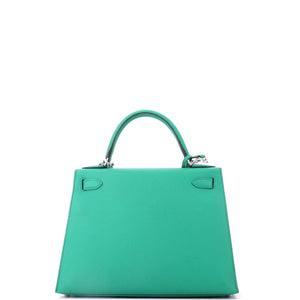Hermes Kelly Handbag Menthe Epsom with Palladium Hardware 28 - view 4