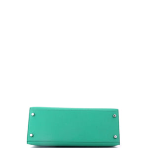 Hermes Kelly Handbag Menthe Epsom with Palladium Hardware 28 - view 5