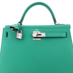 Hermes Kelly Handbag Menthe Epsom with Palladium Hardware 28 - view 6
