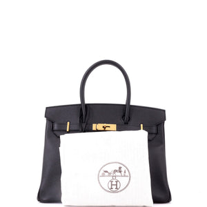 Hermes Birkin Handbag Noir Epsom with Gold Hardware 30 - view 2