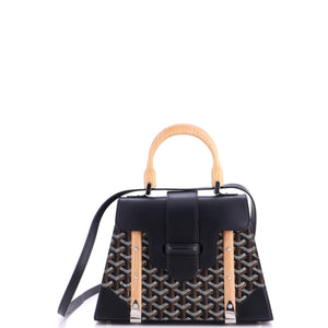 Goyard Saigon Top Handle Bag Coated Canvas with Leather PM - view 1