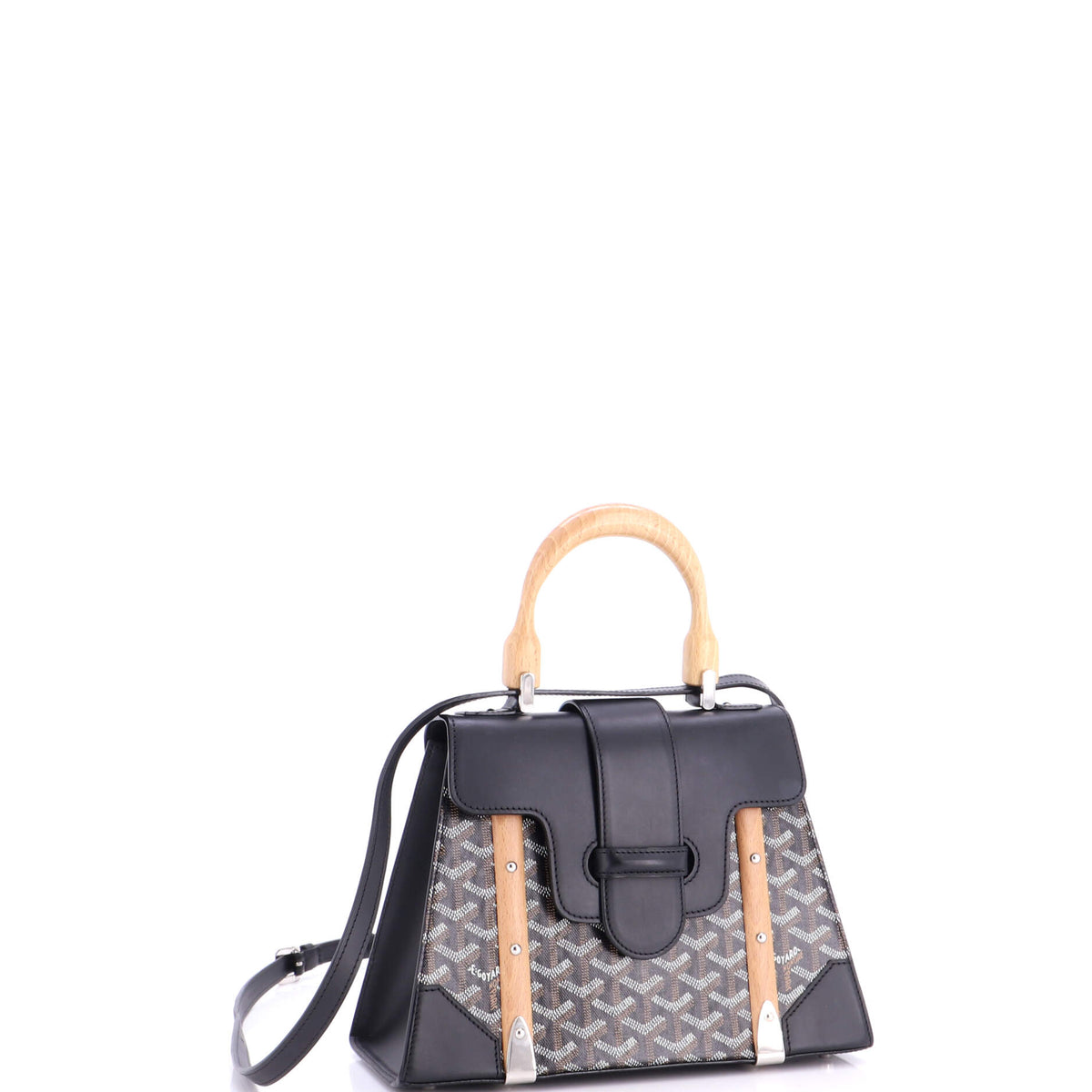 Saigon Top Handle Bag Coated Canvas with Leather PM
