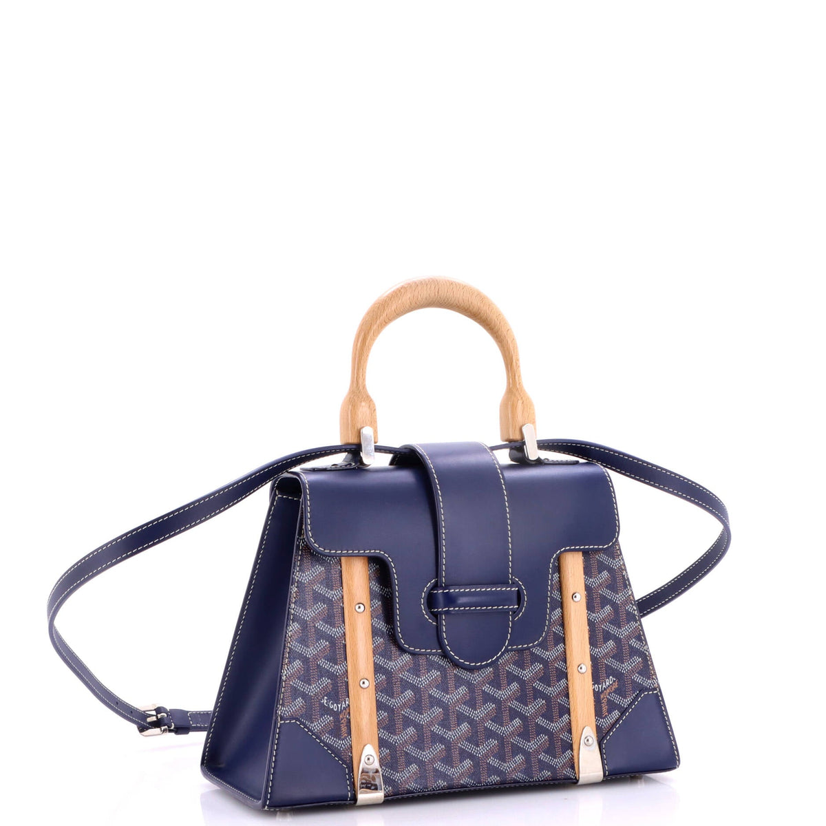 Saigon Top Handle Bag Coated Canvas with Leather PM