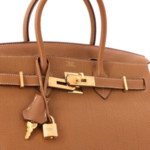 Hermes Birkin Handbag Gold Togo with Gold Hardware 30 - view 8