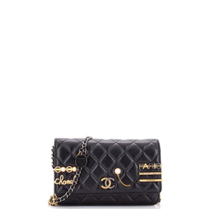 Chanel Coco Clips Wallet on Chain Embellished Quilted Lambskin - view 1